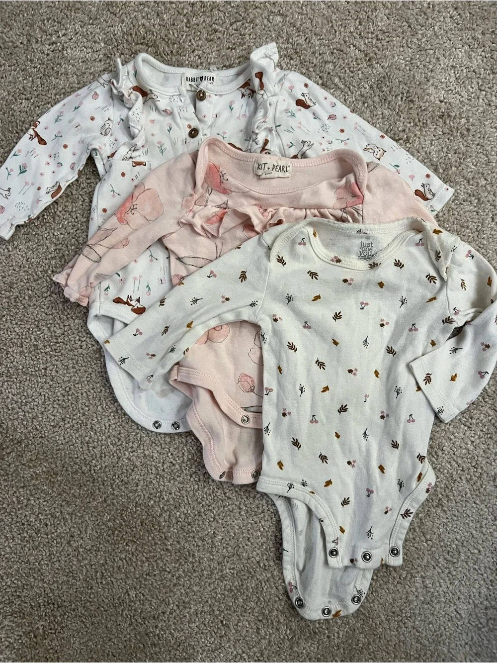 Bundle of Long Sleeve3mo Baby Onesies
